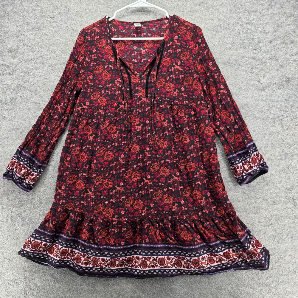 Old Navy Dress Womens Small Floral Long Sleeve Boho Peasant Tiered HO17 India